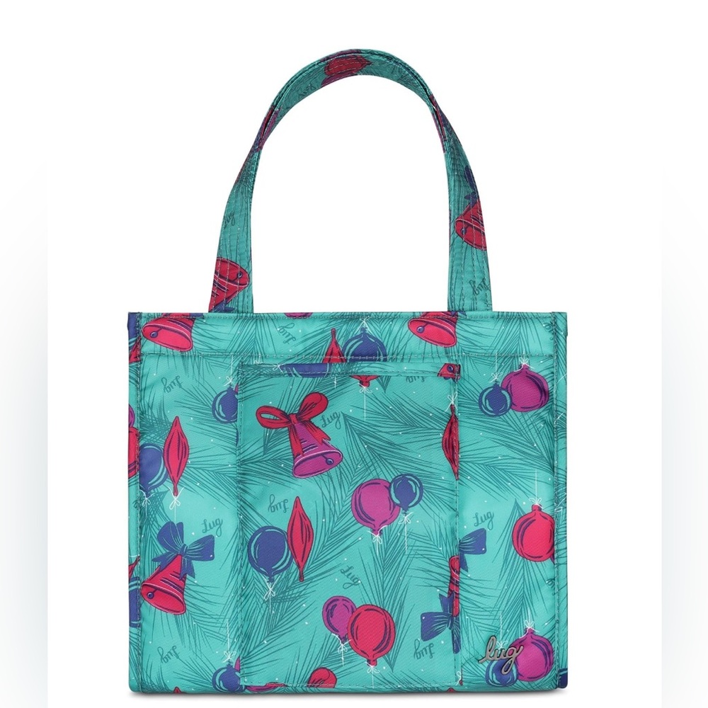 Lug- Pine Ornaments Teal Pulley Tote